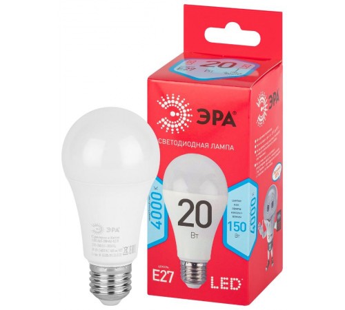 Лампа светодиодная LED A65-20W-840-E27 R (диод, груша, 20Вт, нейтр, E27) (10/100/1200)  Б0049637  ЭРА