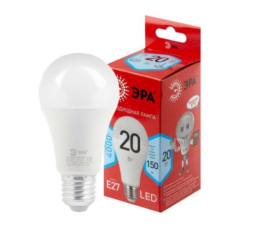 Лампа светодиодная LED A65-20W-840-E27 R (диод, груша, 20Вт, нейтр, E27) (10/100/1200)  Б0049637  ЭРА