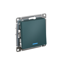 AtlasDesign Изумруд Выключатель 1-клавишный с подсветкой, сх.1а, 10АХ, механизм  ATN000813  SE