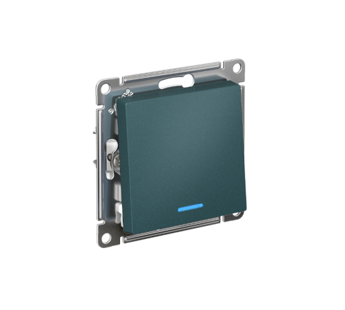 AtlasDesign Изумруд Выключатель 1-клавишный с подсветкой,сх.1а, 10АХ,механизм, быстрозажимные клеммы  ATN000813S  SE
