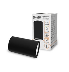 Светильник  Basic, накладной, под лампу GU10, черный 1/20/60  HD061  Gauss