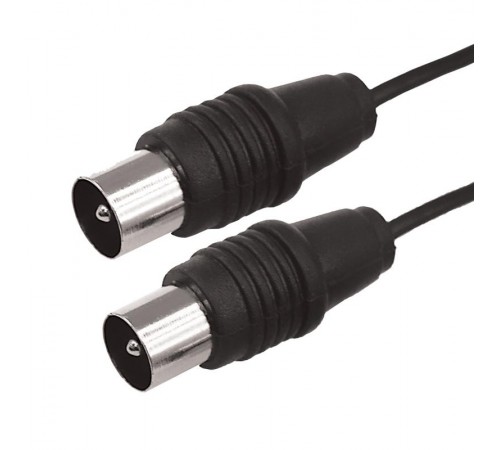 ВЧ кабель ТВ штекер - ТВ штекер, длина 7 метров, черный  17-5025  REXANT