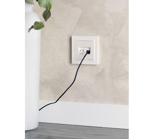 BRITE Розетка компьютерная 2-ая RJ45 кат.5E РК10-2-БрЖ жемчужный   BR-K20-1-K36  IEK