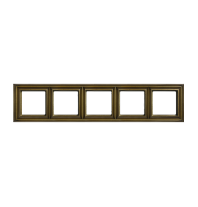 Рамка 5-поста; термопласт; антик; Eco Deco  EPD485AT  Jung