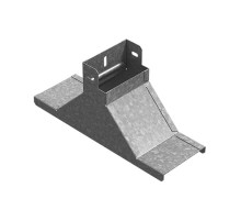 Крышка-ответвитель вертикальный к лотку 100х65, толщ. 1,0 мм, Сендзимир цинк  КОВ-100х65-1,0-СЦ  Ostec