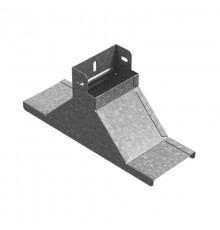 Крышка-ответвитель вертикальный к лотку 100х100, толщ. 1,0 мм, Сендзимир цинк, 086110  КОВ-100х100-1,0-СЦ   Ostec