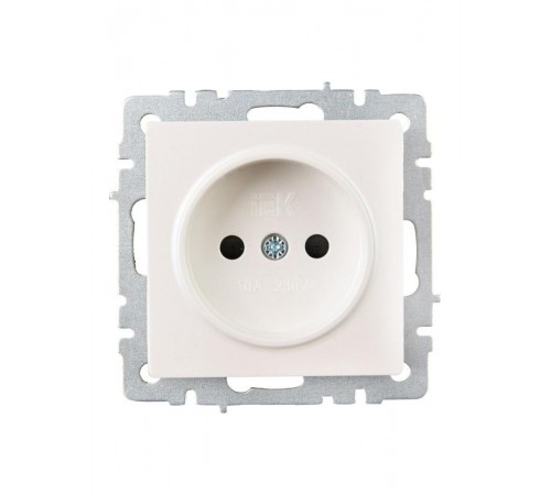 BRITE Розетка без заземления со шторками 10А РСш10-2-БрЖ жемчуг  BR-R13-10-K36  IEK