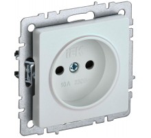 BRITE Розетка без заземления со шторками 10А РСш10-2-БрЖ жемчуг  BR-R13-10-K36  IEK