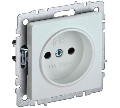 BRITE Розетка без заземления со шторками 10А РСш10-2-БрЖ жемчуг  BR-R13-10-K36  IEK