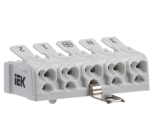 Клемма пружинная соединительная КСПнз5-3L+N+PE  UKZ-B06-5P-F1-E1-10  IEK
