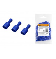 Разъем плоский полностью изолированный РППИ-М 2-250 синий (мама) (50 шт)  SQ0546-0005  TDM