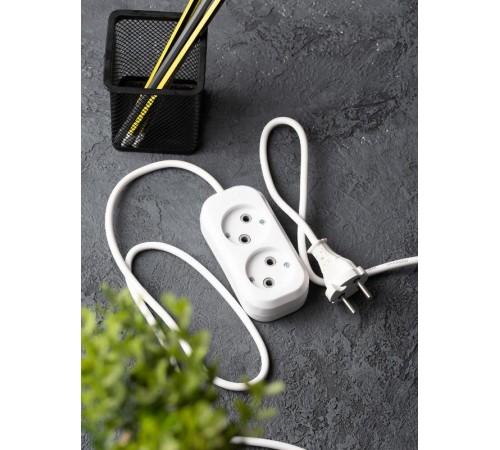 Удлинитель "Эксперт" 2 гнезда  2 метра 10А/2,2кВт без заземления ПВС 2х0,75 EKF PROximaUBA10-275-2-02EKF