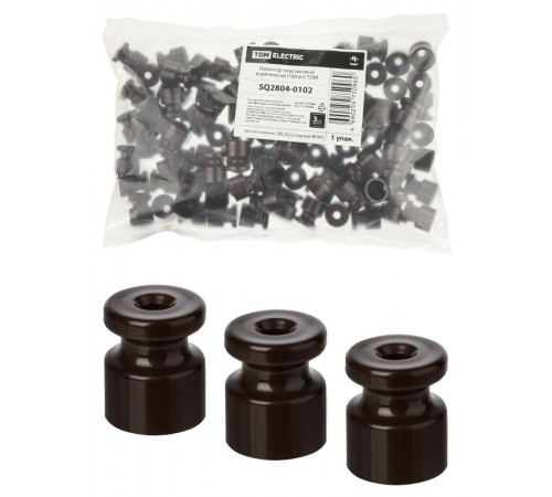 Изолятор пластиковый коричневый (100 шт)  SQ2804-0102  TDM