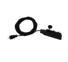 Удлинитель-шнур КГ 3х1.5, 10 м, 3 гнезда, морозостойкий, с/з, 16 А, 3500 Вт, IP44 (Сделано в России)  11-7074  REXANT