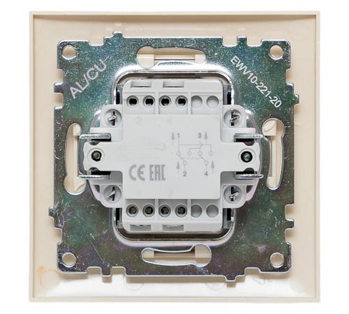 Валенсия выключатель 1-кл. 10А кремовый перекрестный   EWV10-221-20 EKF