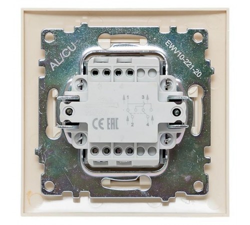 Валенсия выключатель 1-кл. 10А кремовый перекрестный   EWV10-221-20 EKF