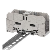 Клемма проходная, болтовой зажим, 2 точки подключения,  120 кв.мм, серая  FER-120  DKC