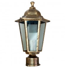 Светильник садово-парковый 6103 60W 230V E27 170*170*310мм черное золото ДИАМЕТР ОСНОВАНИЯ 45 мм  11129  FERON