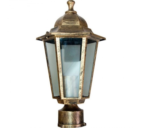 Светильник садово-парковый 6103 60W 230V E27 170*170*310мм черное золото ДИАМЕТР ОСНОВАНИЯ 45 мм  11129  FERON