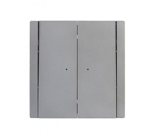 FORTE&PIANO Выключатель 2-клавишный с индикацией 10А FP506 сталь  FP-V20-1-10-1-K46  IEK