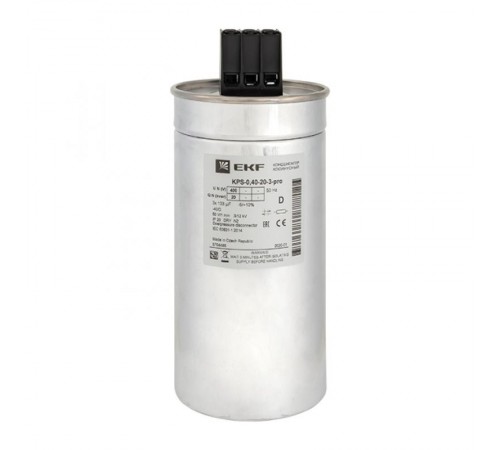 Конденсатор косинусный КПС-0,4-20-3 EKF PRO   kps-0,4-20-3-pro   EKF
