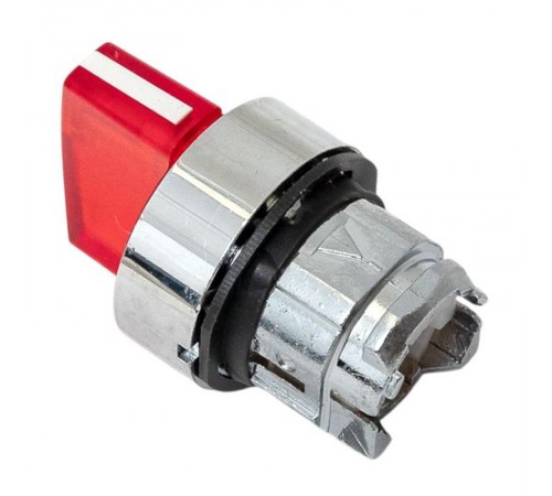 Механизм исполнительный переключателя ХB4 красный на 3 положения возвратный без фиксации, с подсветкой с короткой ручк IP65  XB4BD3L-R-65  EKF
