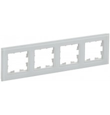 BRITE Рамка 4-ая РУ-4-2-БрБ стекло белый  BR-M42-G-K01  IEK