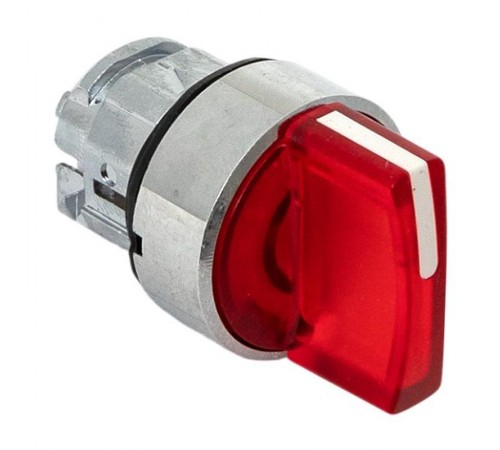 Механизм исполнительный переключателя ХB4 красный на 3 положения возвратный без фиксации, с подсветкой с короткой ручк IP65  XB4BD3L-R-65  EKF