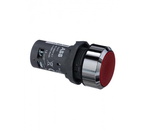 Кнопка CP1-30R-11 красная без фиксации 1НО+1HЗ  1SFA619100R3071  ABB