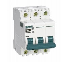 Выключатель автоматический трехполюсный ВА-101 20А B 4,5кА  11031DEK  DEKraft