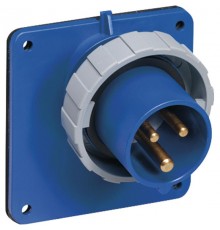 Вилка панельная прямая 216BAU4W, 16A, 2P+E, IP67, 4ч  2CMA166676R1000  ABB