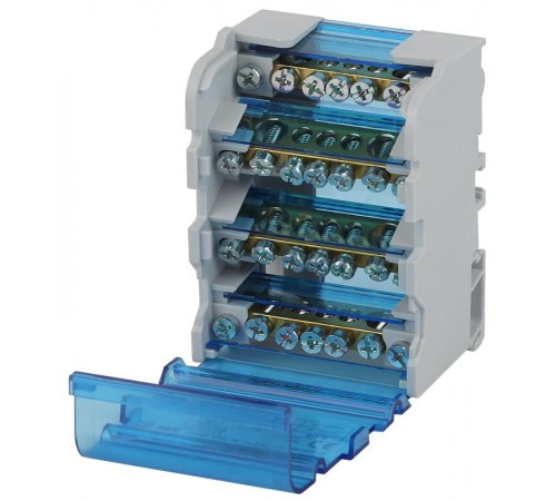 Аксессуары для клемм NO-224-15 ЭРА Шины на DIN-рейку в корпусе (кросс-модуль) ШНК 4х7 3L+PEN  Б0043933  ЭРА