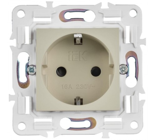 SKANDY Розетка с з/к/ш 16А SK-R04B бежевый  SK-R14-16-K10  IEK