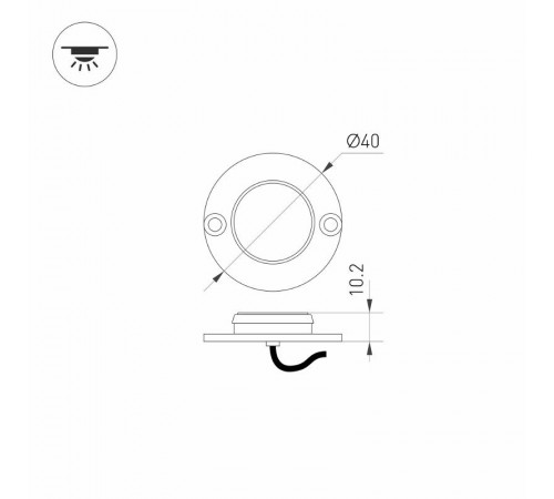 Светильник ART-DECK-LAMP-R40-1W Day4000 (SL, 120 deg, 12-24V) (Arlight, IP67 Металл, 3 года)  024926  Arlight