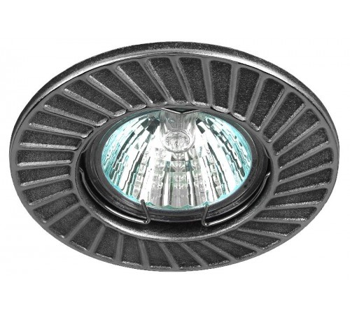 Светильник встраиваемый ST6 CH/BK штампованный MR16,12V/220V, 50W черный/хром  Б0036489  ЭРА