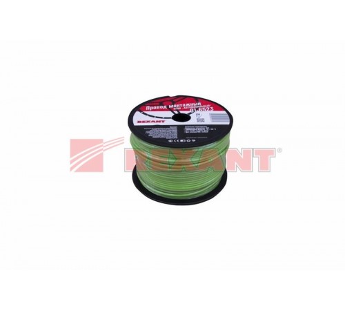 Провод ПГВА REXANT 1х1.00 мм, зеленый, бухта 100 м 01-6523  REXANT
