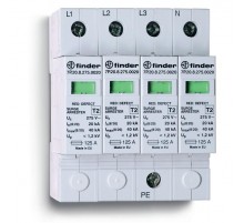 Устройство защиты от импульсных перенапряжений УЗИП тип 2 (4 варистора); модульный, ширина 70мм; степень защиты IP20  7P2582751020  Finder