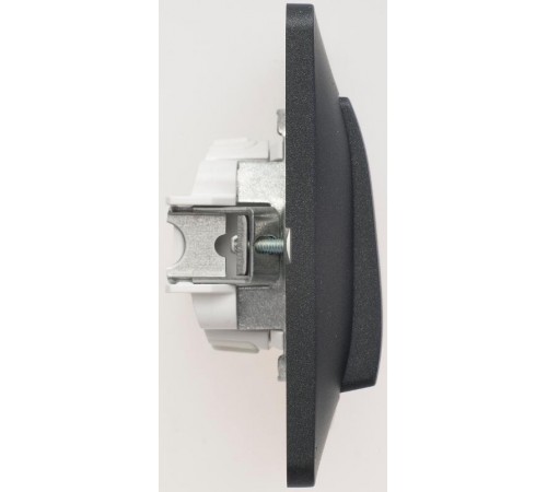 Glossa Антрацит Выключатель 2-клавишный, сх.5, 10АХ (в сборе)  GSL000752  SE