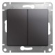 Glossa Графит Переключатель 2-клавишный, сх.6,10AX  GSL001365  SE