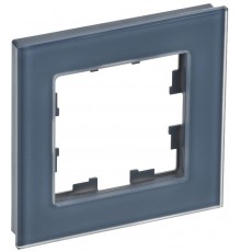 BRITE Рамка 1-ая РУ-1-2-Бр стекло маренго матовый  BR-M12-G-31-K35  IEK