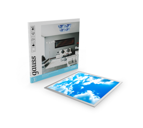 Светильник светодиодный потолочный  40W 1300lm 6500K IP20 595*595мм небо LED 1/4  846511340  Gauss