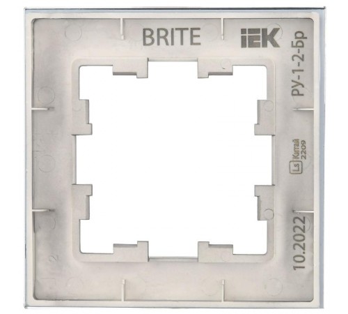 BRITE Рамка 1-ая РУ-1-2-Бр стекло маренго матовый  BR-M12-G-31-K35  IEK
