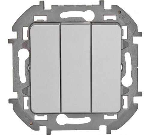 Inspiria Алюминий Выключатель 3-клавишный 10АХ 250В винтовые зажимы  673542  Legrand