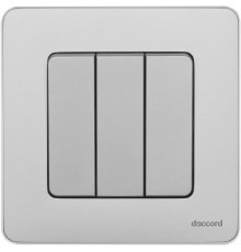 Inspiria Алюминий Выключатель 3-клавишный 10АХ 250В винтовые зажимы  673542  Legrand