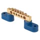 Шина "0" N (8х12мм) 6 отверстий латунь 2 синих угловых изолятора EKF PROxima  sn0-125-06-2  EKF