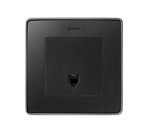 Simon 82 Накладка на телефонную розетку RJ-11, RJ-12, S82 Detail, графит  82062-68  Simon