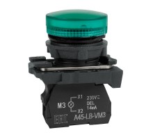 Сигнальная лампа OptiSignal D22 C5-L-M3 зеленая пластик 230-240VAC XB5AVM3 332188 КЭАЗ