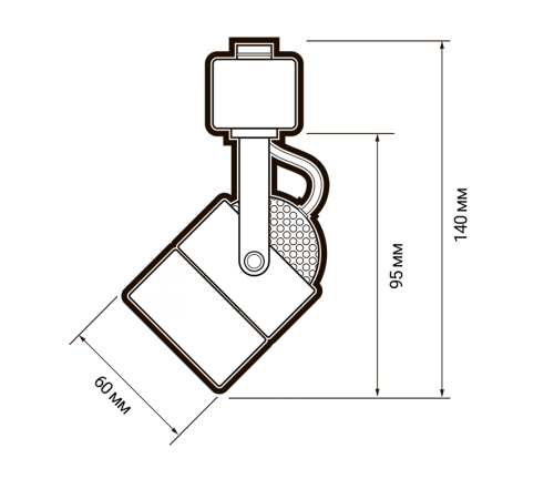 Светильник трековый под лампу PTR 24 GU10 BL (чёрный) 230V IP20  .5037830  Jazzway