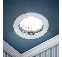 Светильник точечный встраиваемый под лампу KL1 50Вт MR16 сатин никель литой  C0043825  ЭРА