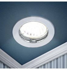 Светильник точечный встраиваемый под лампу KL1 50Вт MR16 сатин никель литой  C0043825  ЭРА